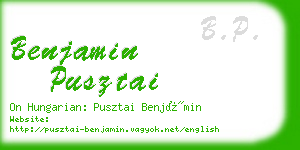 benjamin pusztai business card